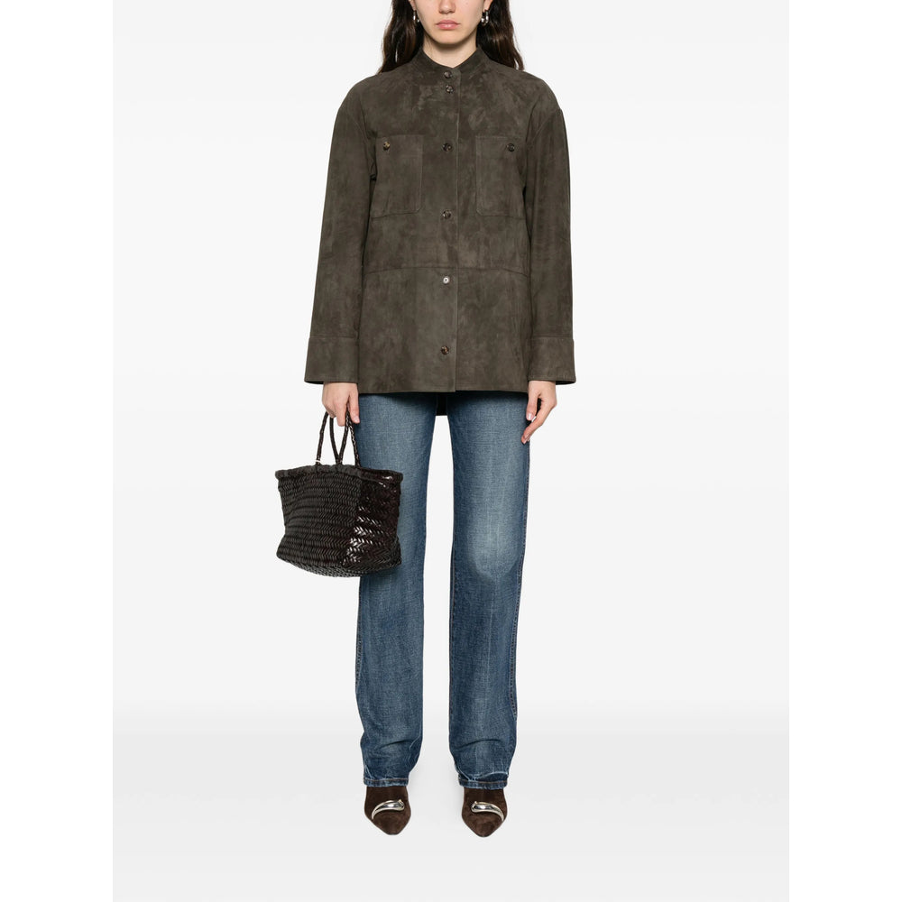 S Max Mara Leather Outerwears - Verde | bcb52f2bae631bc918bd5e1f276dcefd781852e9