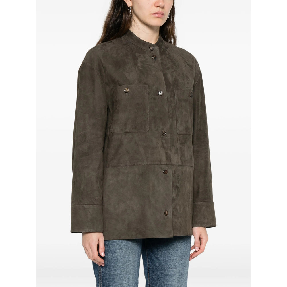 S Max Mara Leather Outerwears - Verde | fe81b36f908f20e18c9fcec6b67979f61dc0e254