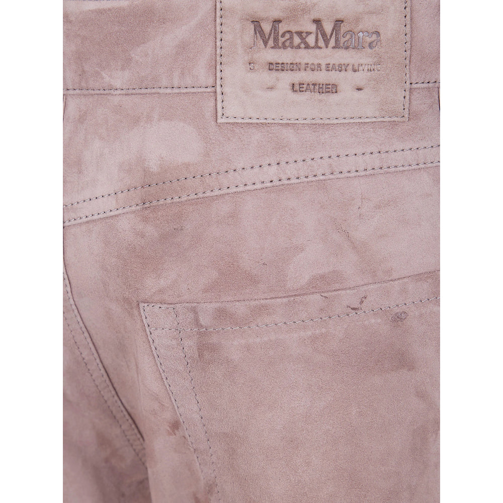 S Max Mara Leather Pants - Marrone | 90bf15330d6f8bf54807be82a850d5c31f671780