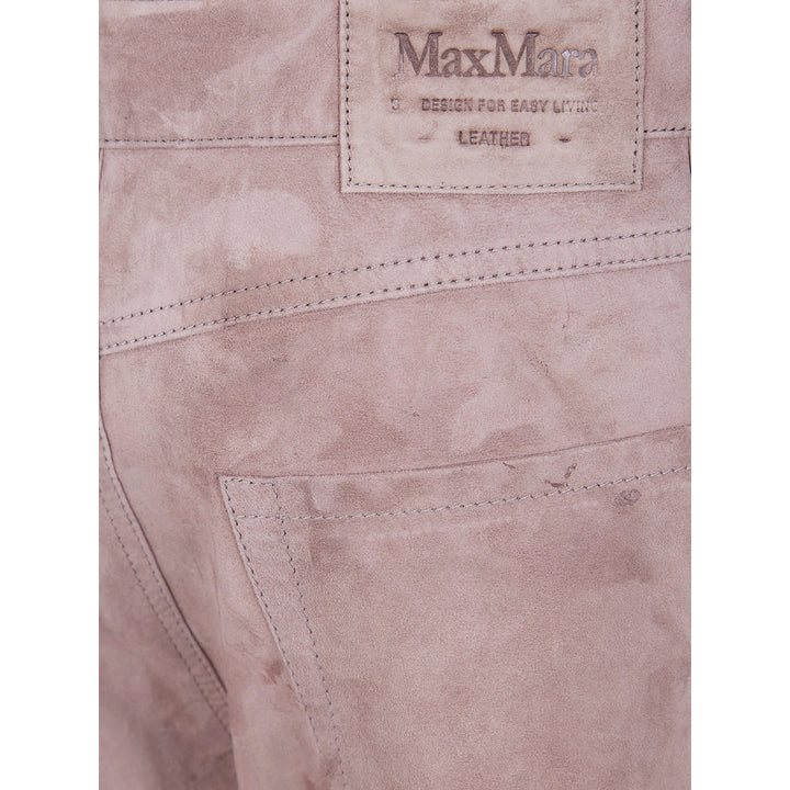 S Max Mara Leather Pants - Marrone | 90bf15330d6f8bf54807be82a850d5c31f671780