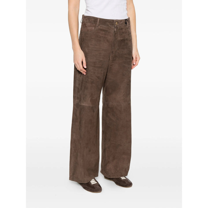 S Max Mara Leather Pants - Marrone | 46d1ff818d8f06495feefb50be0f443ed5d96e0c