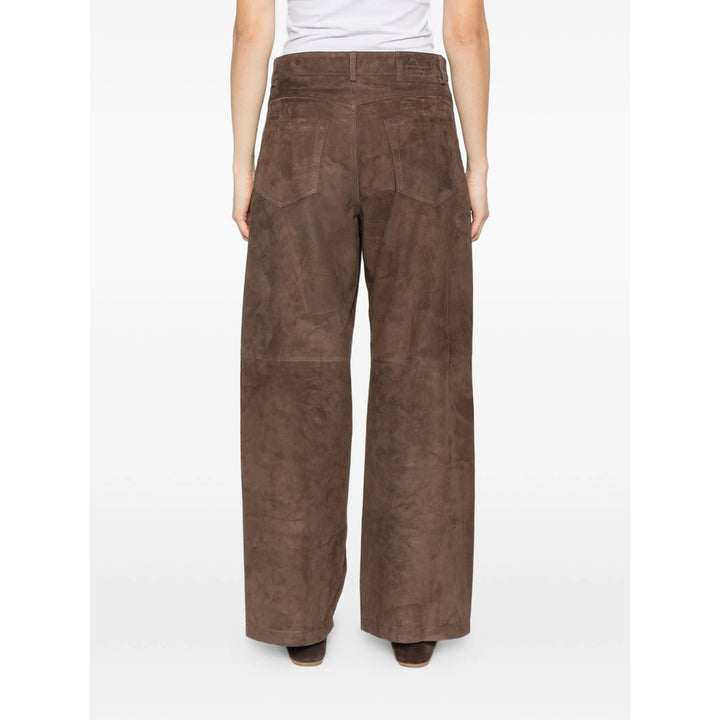 S Max Mara Leather Pants - Marrone | 47bd51577ec805918959c7f3f797580017ca2dcf