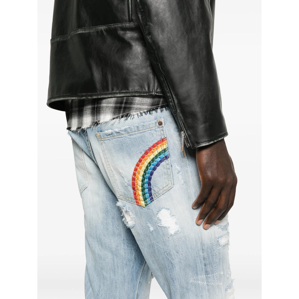Dsquared2 Jeans - Blu, Bianco | 9af25de579c4b0b217e4ee3aec6abf260101471a