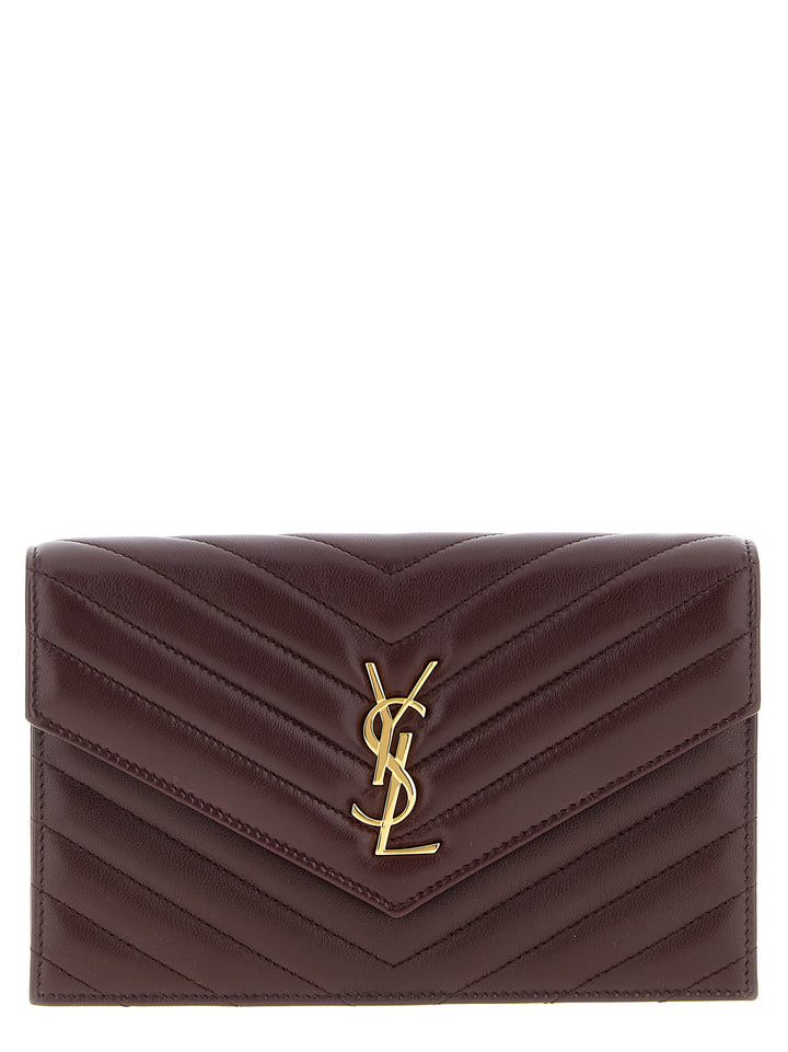 Saint Laurent Envelope Cassandre Portafogli - Bordeaux | 51e86ee49812a08989d81418baaf3995074d8f84