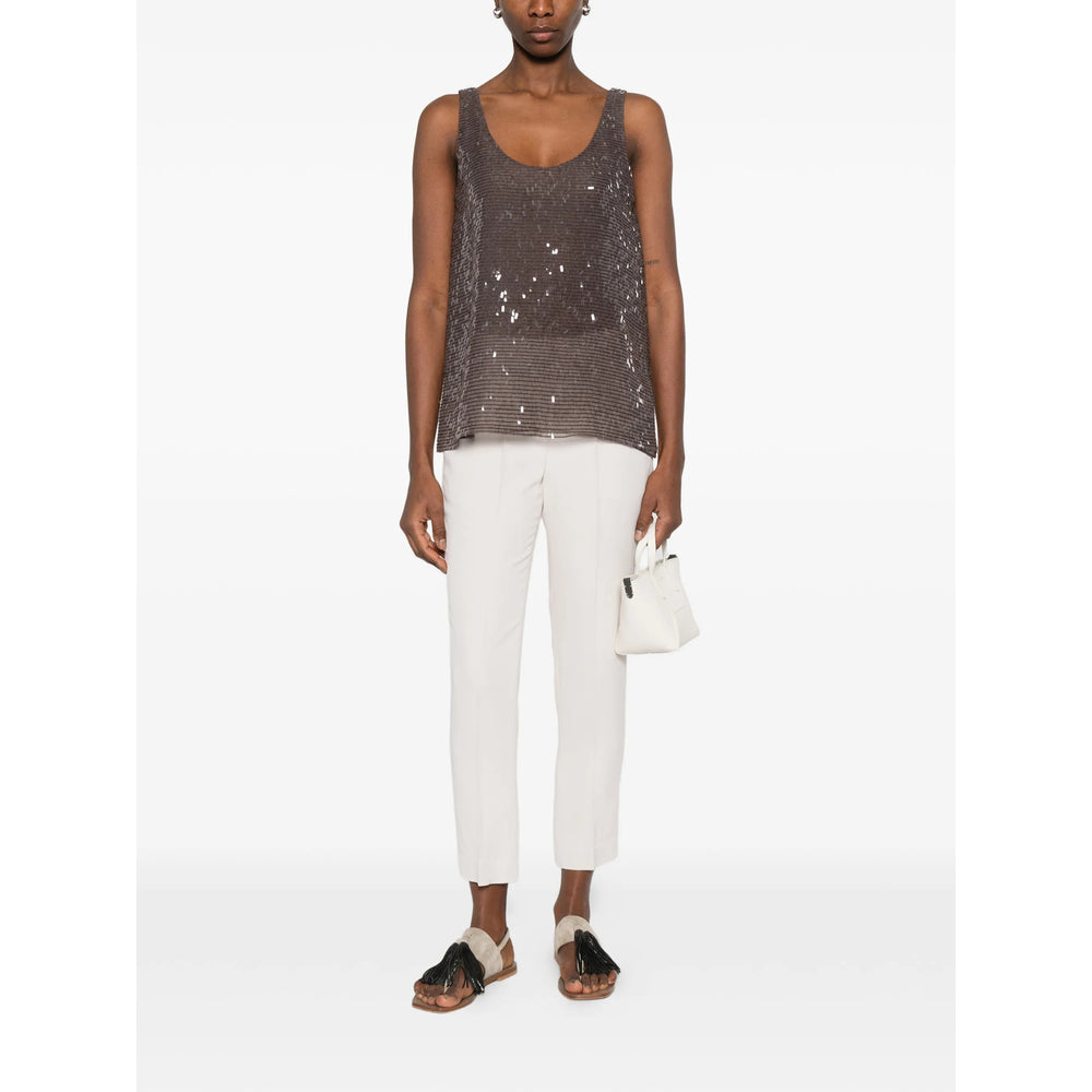 Brunello Cucinelli Top - Marrone | 1de01f432d343c93a0ecf5dbd4d85a626f6c70d2