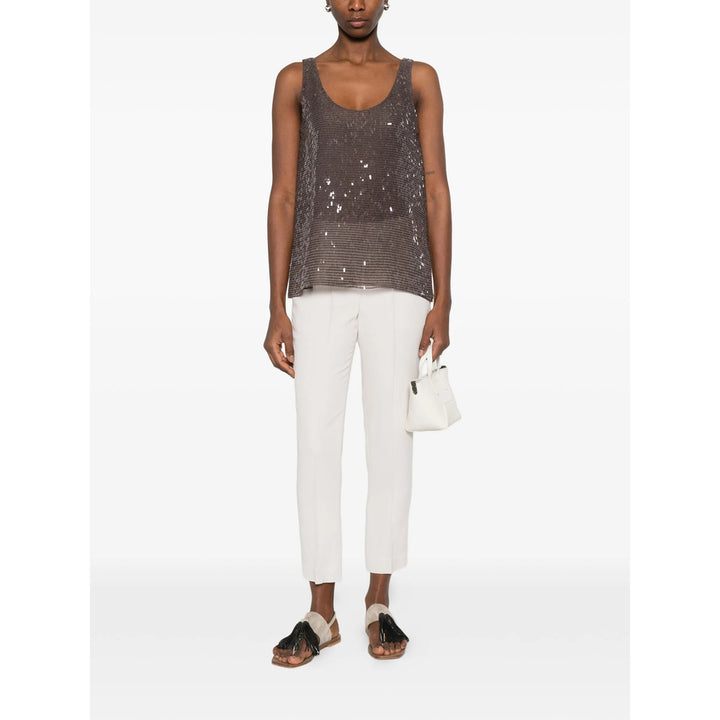 Brunello Cucinelli Top - Marrone | 1de01f432d343c93a0ecf5dbd4d85a626f6c70d2