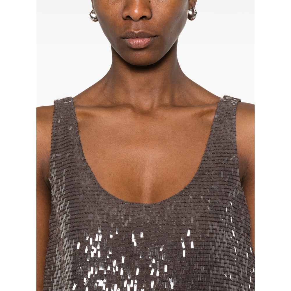 Brunello Cucinelli Top - Marrone | a309e70b38ce71193e54df3ef07d71ae5f279efe