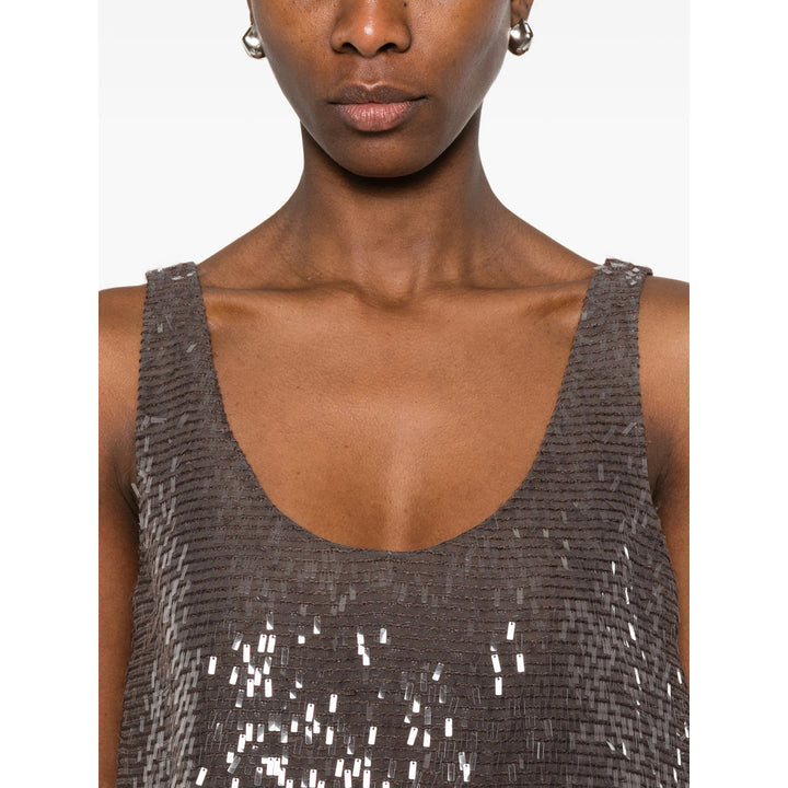 Brunello Cucinelli Top - Marrone | a309e70b38ce71193e54df3ef07d71ae5f279efe
