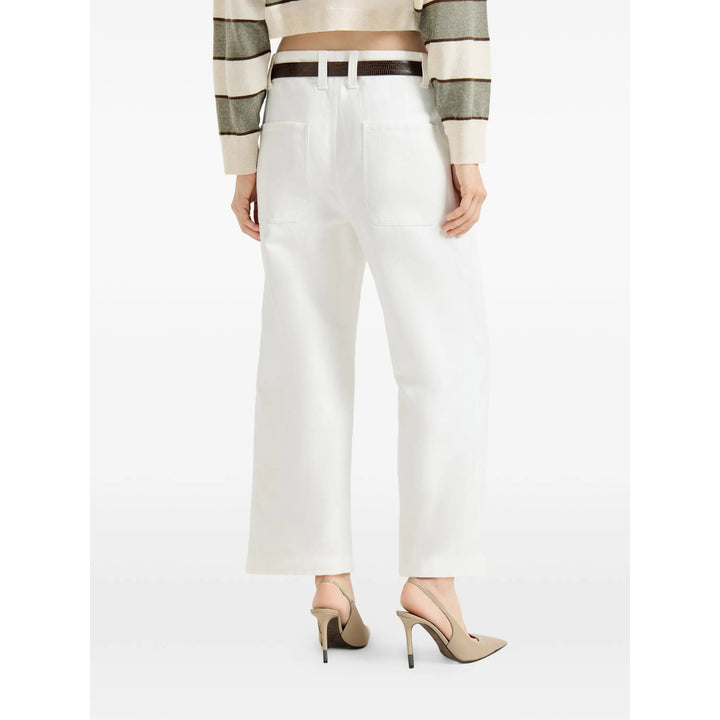 Brunello Cucinelli Pantaloni - Bianco | 54e7ac8845582f9fe71e273919b5ae60eda01b40