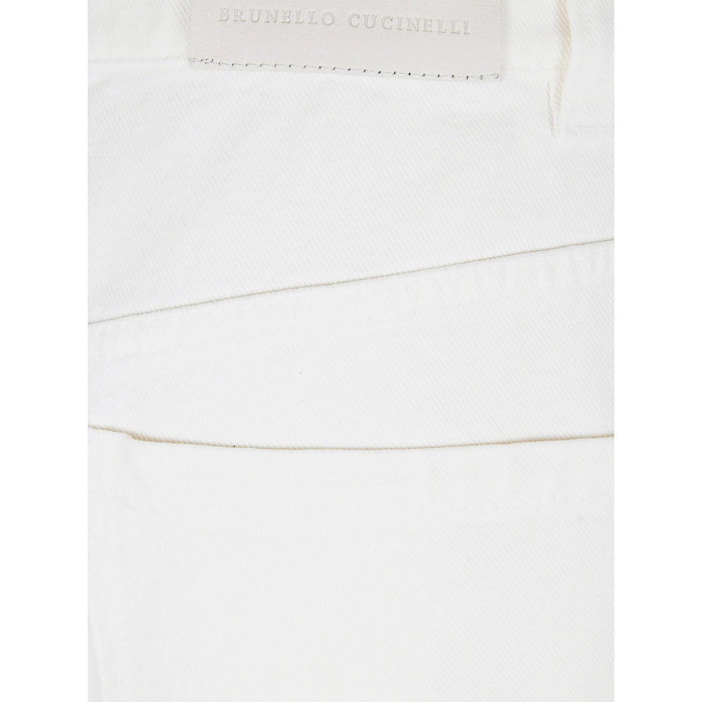 Brunello Cucinelli Pantaloni - Bianco | 42f5ed3e3705c207f7f8e89fa55682de0672d2a2