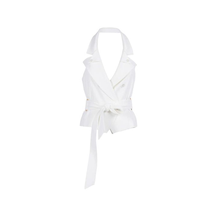 Elisabetta Franchi Waistcoats - Bianco | 487b54562bf385c1dcd338208c4b1b206ac1a5db