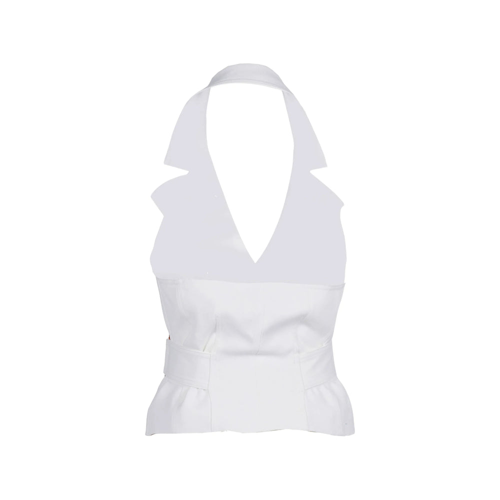 Elisabetta Franchi Waistcoats - Bianco | 10c57741b617b659d7a171bc73f8992f1ae00d4c