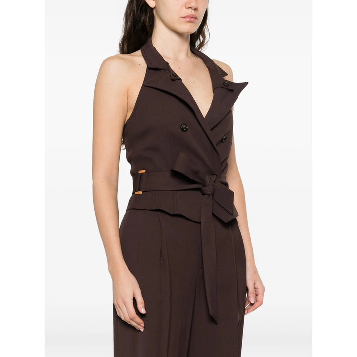 Elisabetta Franchi Waistcoats - Marrone | 40dcf03acb5238b0d45399a71c6def4f4f30729e