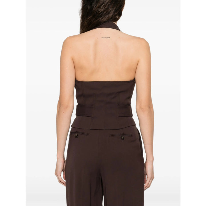 Elisabetta Franchi Waistcoats - Marrone | 0ee6a59416fe68459e0f9206d027a4778b13a930