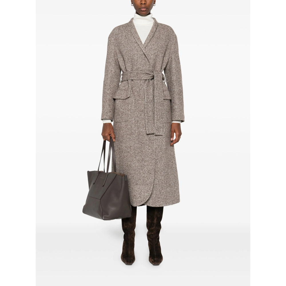 Brunello Cucinelli Cappotti - Marrone, Bianco | 90e41fc2e69a3042f1d606d9e531014d6988f707