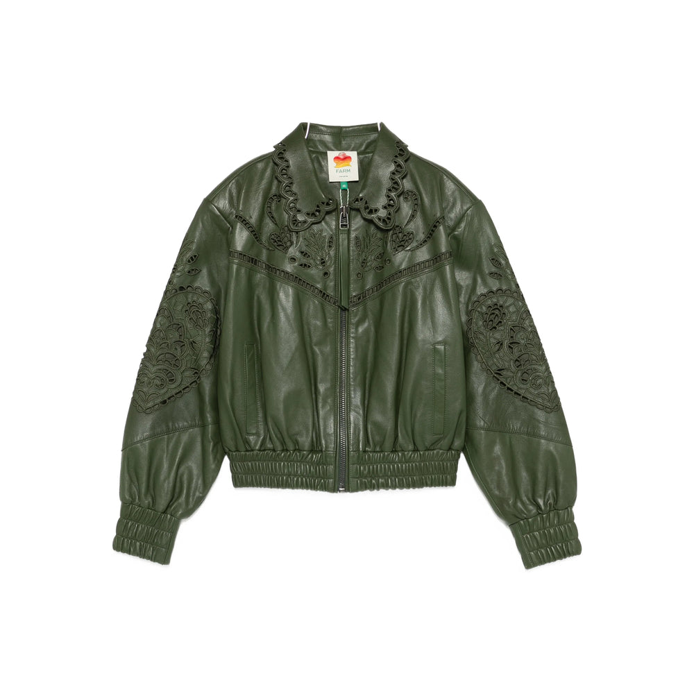 Farm Rio Leather Outerwears - Verde | bfb17de0f7fea5e7b88cf4121e78fbabbef89b3b