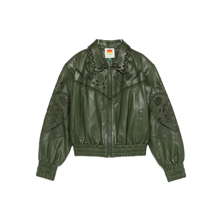 Farm Rio Leather Outerwears - Verde | bfb17de0f7fea5e7b88cf4121e78fbabbef89b3b