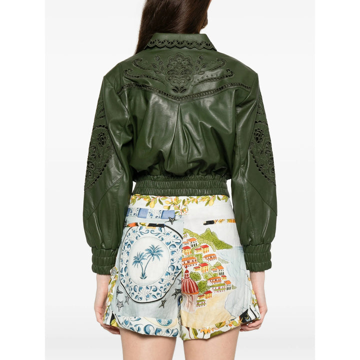 Farm Rio Leather Outerwears - Verde | d843ed40b3674e2646243db55dac471c66fa2070