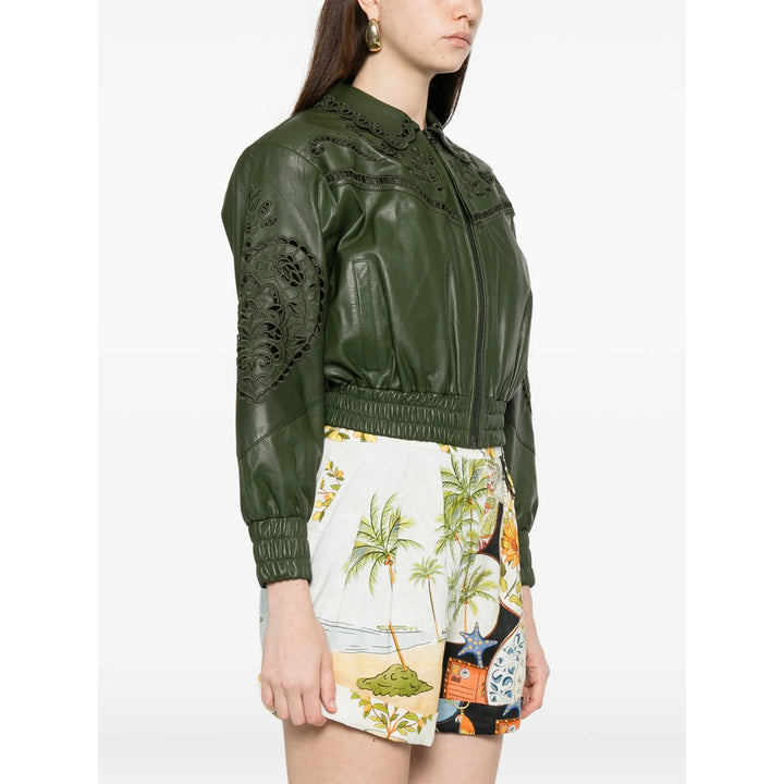 Farm Rio Leather Outerwears - Verde | 607c7e857528c0b11c4ad1126b82b05b41b72d6a