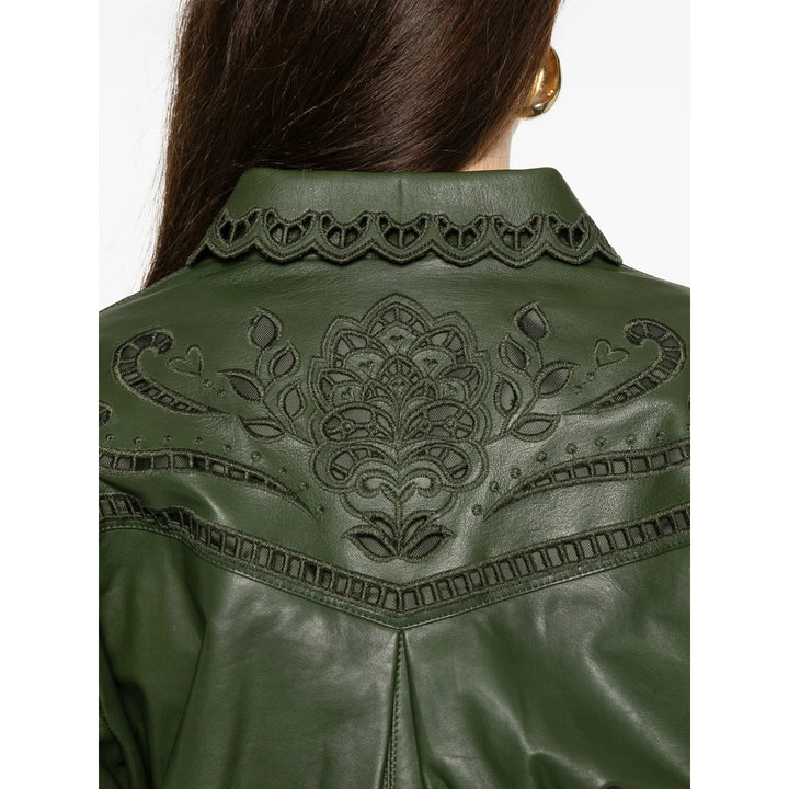 Farm Rio Leather Outerwears - Verde | c316a8960a3906254a4ec6b3ad6deaa9859a51dd