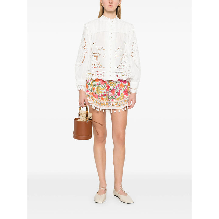 Farm Rio Shorts - Bianco, Rosa | cf1ecb0323270fd5917cc39ea66a6727397614be