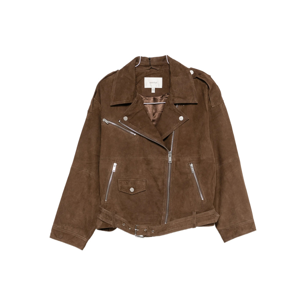 Gestuz Leather Outerwears - Marrone | 9e4d715673a208807a9c27050144e2a2473e1056