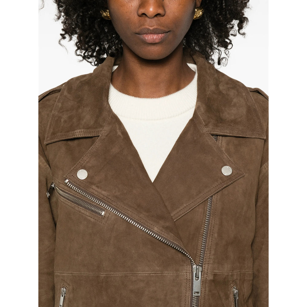 Gestuz Leather Outerwears - Marrone | aac5a3a6d7177d16e410a2272ee591d381f3935d