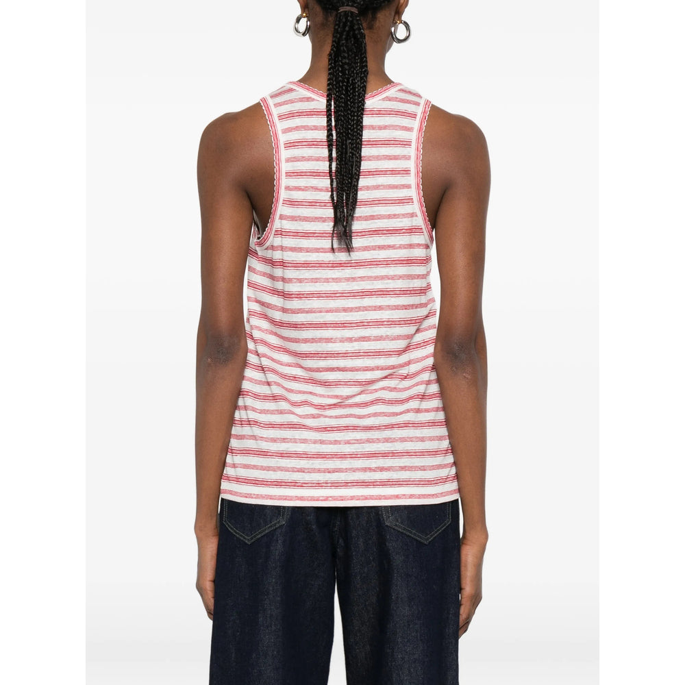 A.P.C. Top - Rosso, Bianco | 4cc6637b12940c069c1ba7d1af39fb573ebc92a9