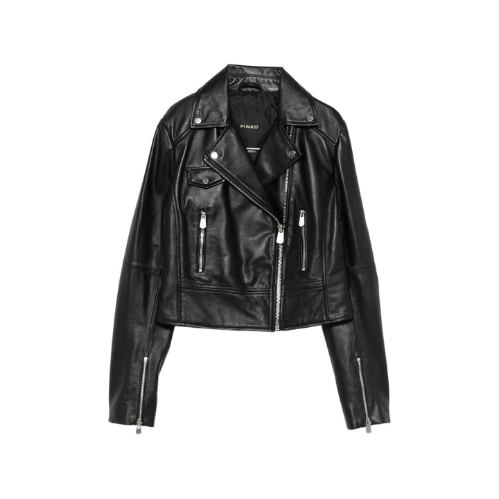 Pinko Leather Outerwears - Nero | 3573bec8295419e2f146f4125710cbec96b4e91a