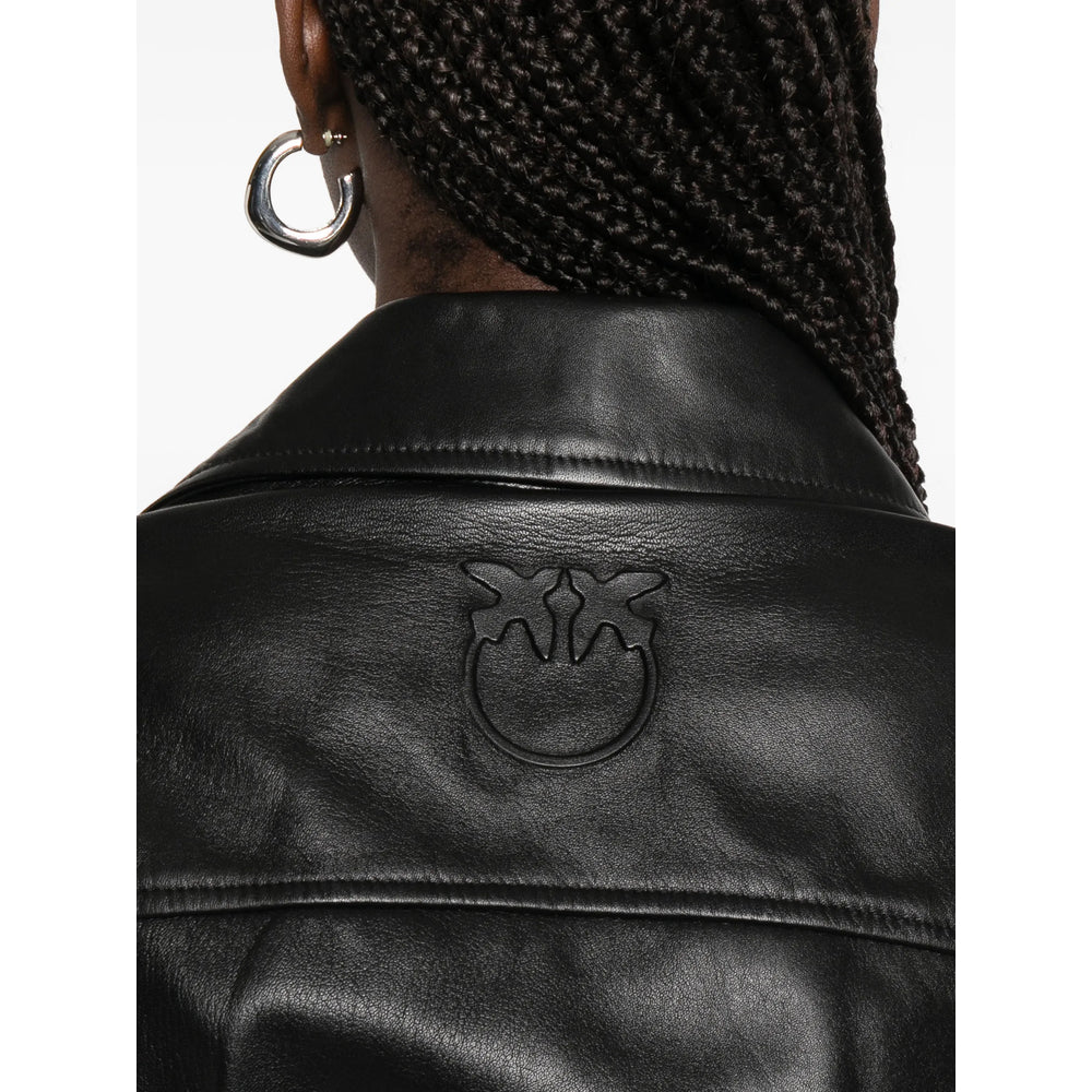 Pinko Leather Outerwears - Nero | 408b58c36e3ef3431b0d2bd5651f23aa81afe974