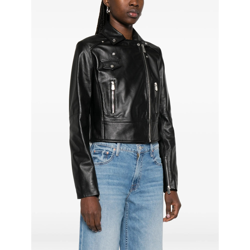 Pinko Leather Outerwears - Nero | 29fd07d37cc8cf6747e36f78bbdf15a6a38839f3