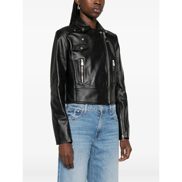 Pinko Leather Outerwears - Nero | 29fd07d37cc8cf6747e36f78bbdf15a6a38839f3