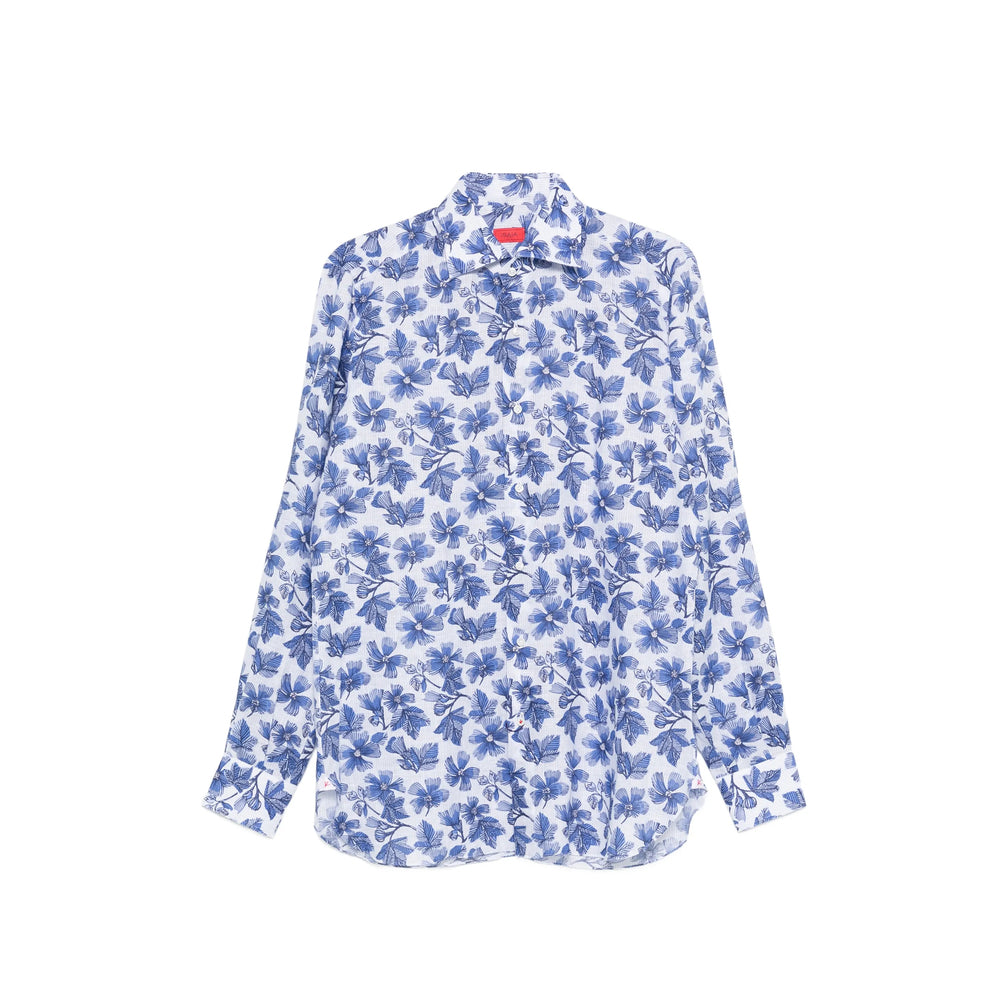 Isaia Camicie - Bianco, Blu | 779571a6536dcb9a94f828086d8213c431b13a3c