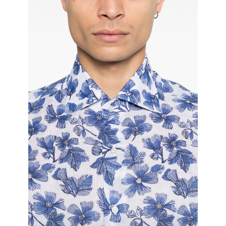 Isaia Camicie - Bianco, Blu | c39e1c527570b53b7e68ab698896ddf39821009c
