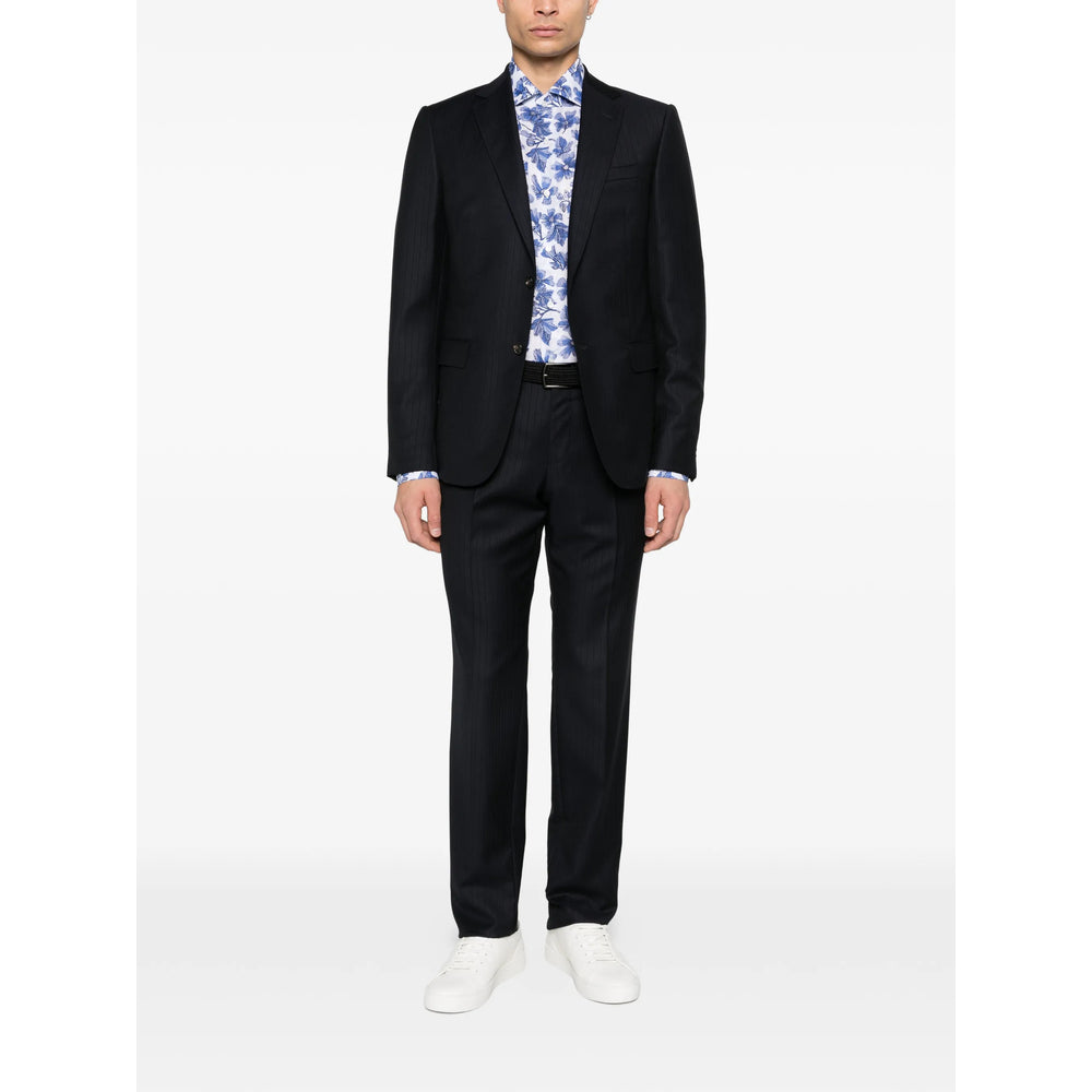 Isaia Camicie - Bianco, Blu | 10a88d477ba5734b520d519cceb9c25f48d41409