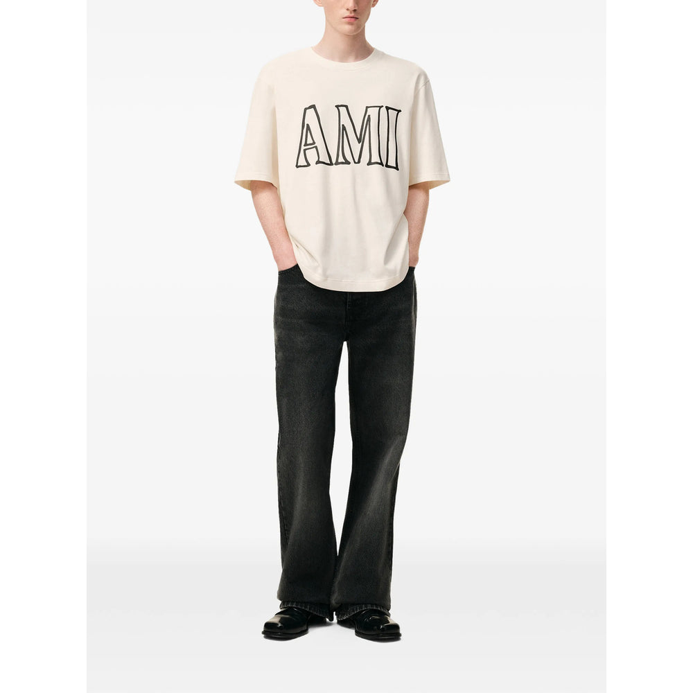 Ami Paris T Shirt - Neutro | 3b8616735ae6079172536f36417e1e7b40ab5427