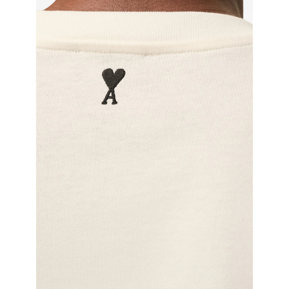Ami Paris T Shirt - Neutro | f4c1357d6f52ea7cd2acaedf4fe5926aaa83f733