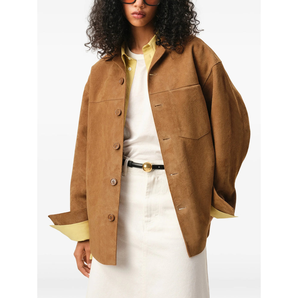 Ami Paris Leather Shirts - Marrone | 7032f1c0d1096162c1ba8c2d49a81caa98d9a915