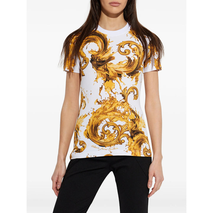 Versace Jeans Couture T Shirt - Giallo, Bianco | 6a7a9ab80e63b6a5847df7c79ab12ee91aa5f096