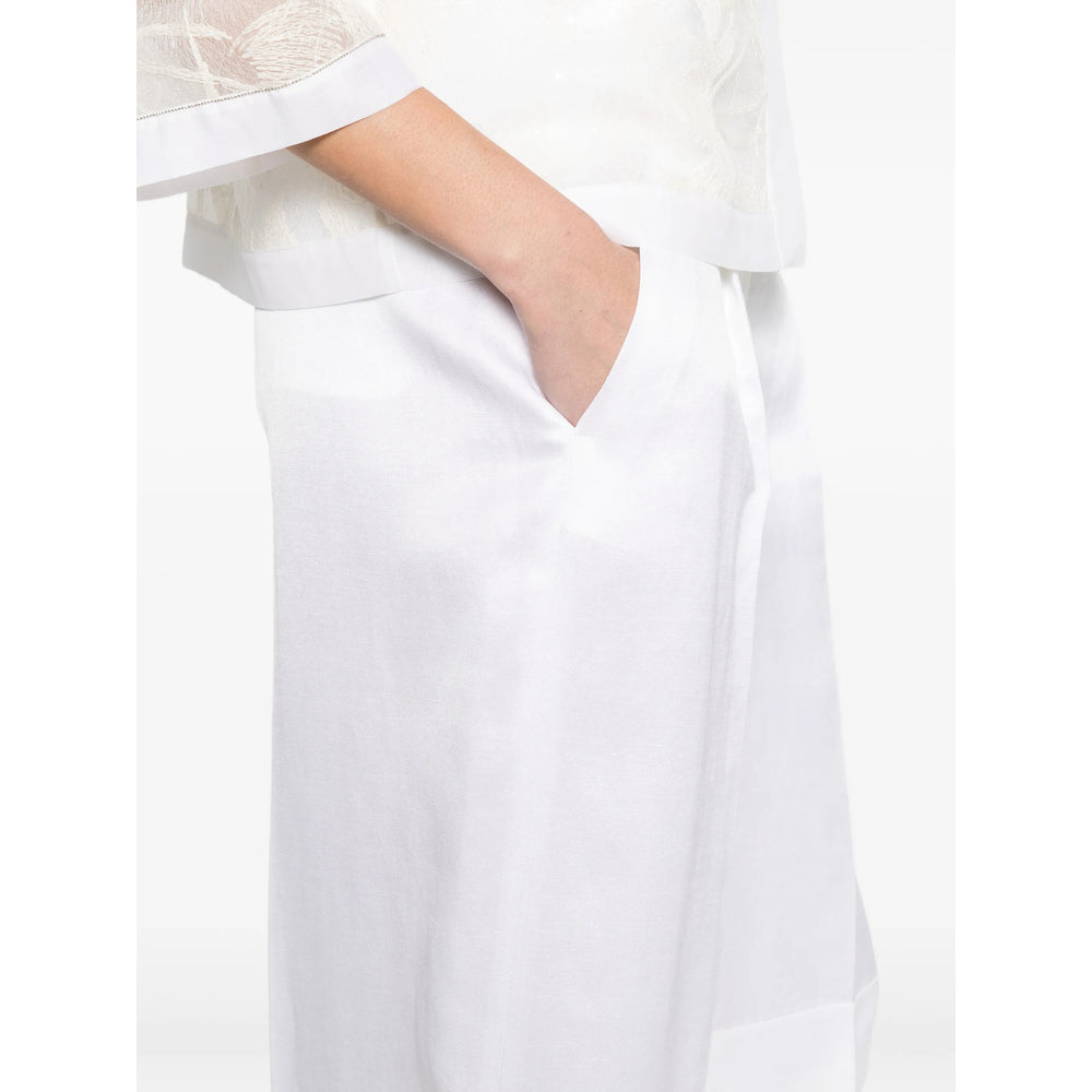 Peserico Pantaloni - Bianco | 2ae4b458dbc8074007925b444cd9566275c13aab