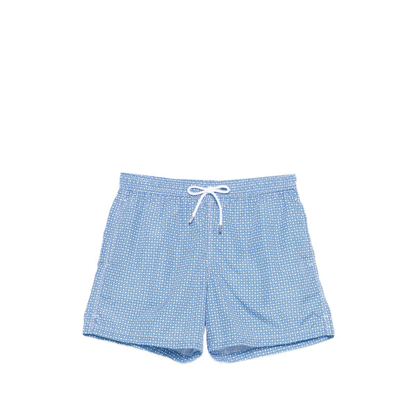 Ropa de playa azul, blanco
