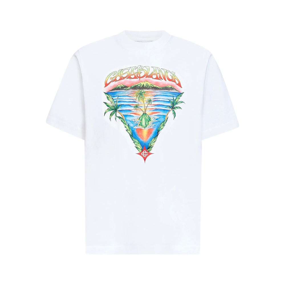 Casablanca T Shirt - Bianco | 44b556b6737ff777df86e994b6ecd86b5f0a0639