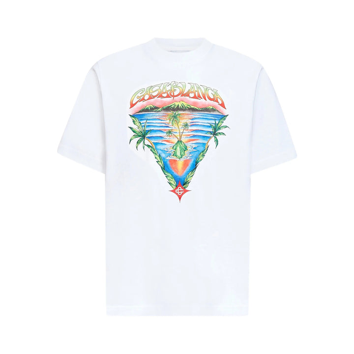 Casablanca T Shirt - Bianco | 44b556b6737ff777df86e994b6ecd86b5f0a0639