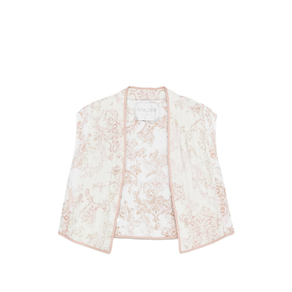 Forte_forte Waistcoats - Bianco, Rosa | 4122ea5c0fc630c2723be3b441a2b5152beaf559
