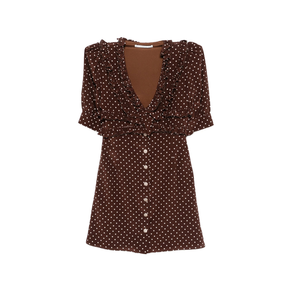 Alessandra Rich Abiti - Marrone, Bianco | 50951eb309606f4cfa2f3f26b841a24ff33afb2a