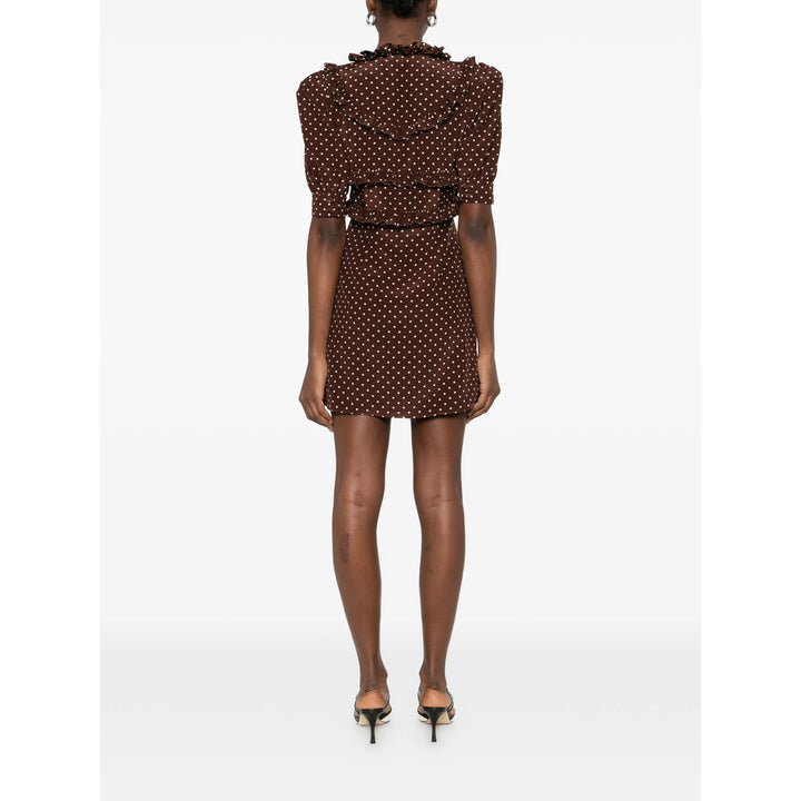 Alessandra Rich Abiti - Marrone, Bianco | 475f61fcd76d009be7d68d3083ced48995cdd1c7