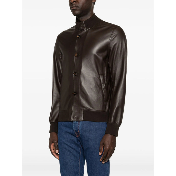 Kired Leather Outerwears - Marrone | 344b61547b5ff1c31adf278457d054e390518e95