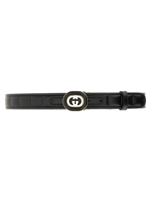 Cinturón Gg Cross Buckle