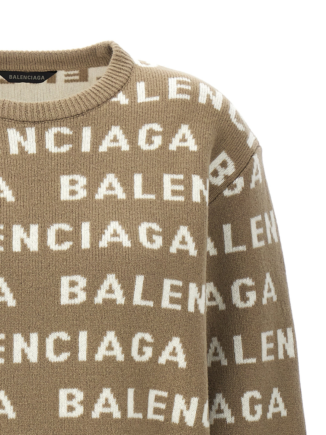 All Over Logo Sweater Maglioni Beige