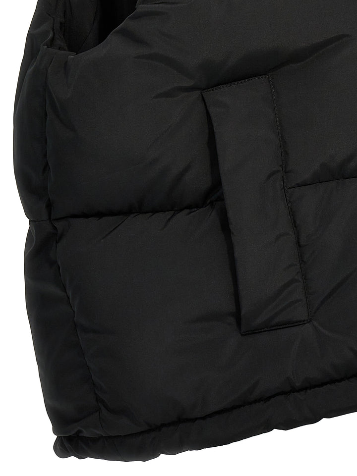 Puffer Cocoon Political Campaign Gilet Nero